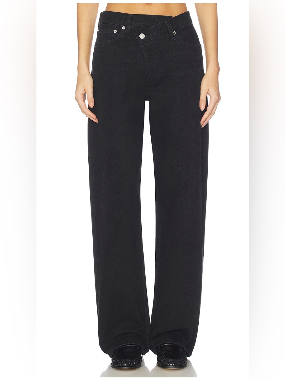 Agolde Black Criss Cross Upsize Jeans